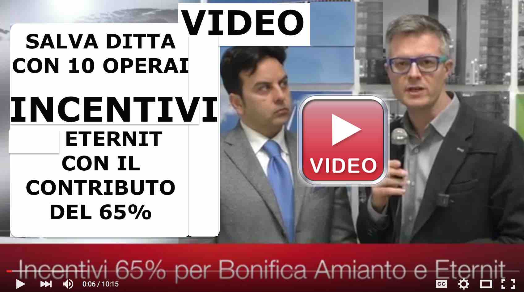 Video bonifica amianto rimozione eternit